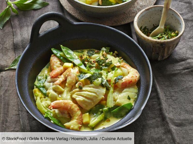 Curry de poisson et crevettes